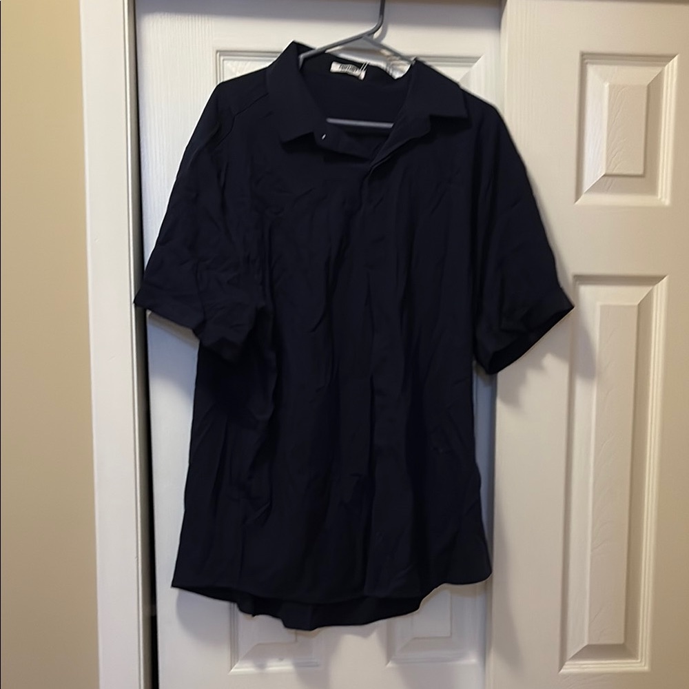 Blue Casual Button Down Shirt with Classic Fit